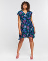 Womens curve Meadow Print Dress Estelle