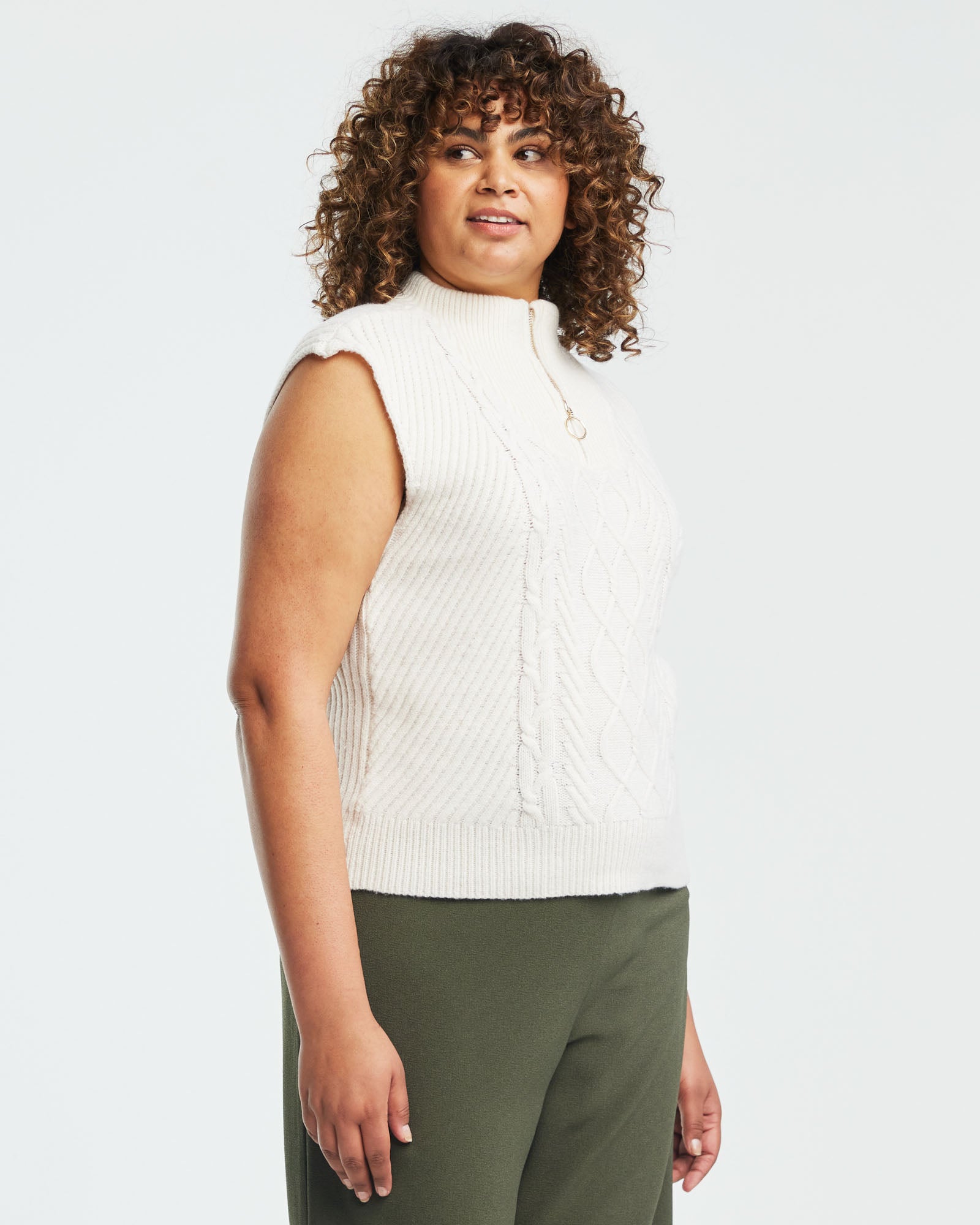 Kennet Knit Vest - Cream - Estelle Clothing