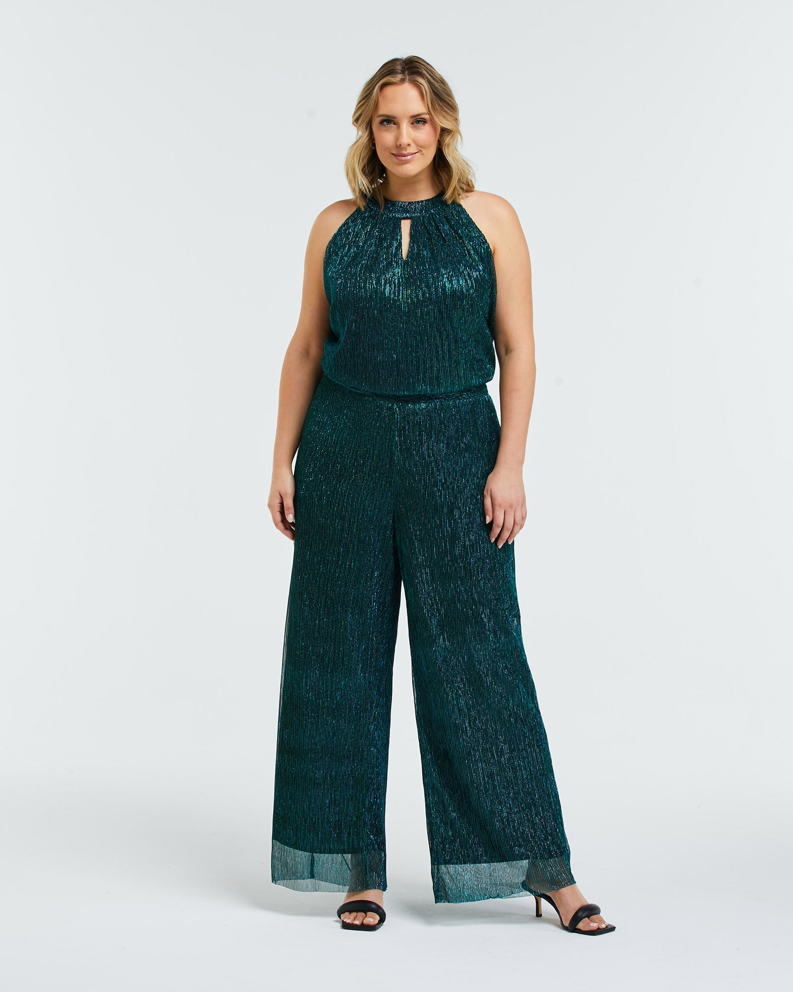 Womens blue shimmery Camille-Lurex-Pant Estelle clothing