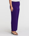 A plus size woman rocking the Nightlife Purple Wide Leg Pant for a stylish nightlife look.