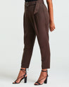 Womens curve tailored Anita Pant in Chocolate - Estelle