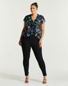 Womens purple floral Brooklyn Botanic Top - Print - Estelle